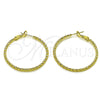 Oro Laminado Medium Hoop, Gold Filled Style Diamond Cutting Finish, Golden Finish, 02.213.0902.40