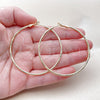 Oro Laminado Large Hoop, Gold Filled Style Diamond Cutting Finish, Golden Finish, 02.213.0903.60