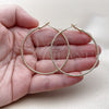 Oro Laminado Large Hoop, Gold Filled Style Diamond Cutting Finish, Golden Finish, 02.213.0904.50