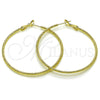 Oro Laminado Large Hoop, Gold Filled Style Diamond Cutting Finish, Golden Finish, 02.213.0904.50