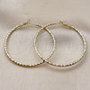 Oro Laminado Large Hoop, Gold Filled Style Diamond Cutting Finish, Golden Finish, 02.213.0905.50
