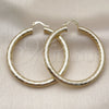 Oro Laminado Medium Hoop, Gold Filled Style Hollow Design, Diamond Cutting Finish, Golden Finish, 02.213.0754.50