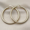 Oro Laminado Medium Hoop, Gold Filled Style Hollow Design, Diamond Cutting Finish, Golden Finish, 02.213.0754.60