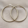 Oro Laminado Medium Hoop, Gold Filled Style Hollow Design, Diamond Cutting Finish, Golden Finish, 02.213.0907.60