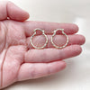Oro Laminado Small Hoop, Gold Filled Style Diamond Cutting Finish, Golden Finish, 02.168.0037.20