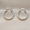 Oro Laminado Small Hoop, Gold Filled Style Diamond Cutting Finish, Golden Finish, 02.168.0037.20