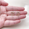 Oro Laminado Small Hoop, Gold Filled Style Diamond Cutting Finish, Golden Finish, 02.170.0573.10