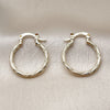 Oro Laminado Small Hoop, Gold Filled Style Diamond Cutting Finish, Golden Finish, 02.170.0573.20