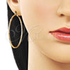 Oro Laminado Large Hoop, Gold Filled Style Diamond Cutting Finish, Golden Finish, 5.136.028.50