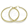 Oro Laminado Extra Large Hoop, Gold Filled Style and Hollow Polished, Golden Finish, 02.170.0354.80