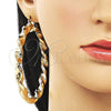 Oro Laminado Extra Large Hoop, Gold Filled Style and Hollow Polished, Golden Finish, 02.170.0218.80