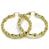Oro Laminado Extra Large Hoop, Gold Filled Style and Hollow Polished, Golden Finish, 02.170.0218.80
