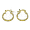 Oro Laminado Small Hoop, Gold Filled Style Matte Finish, Golden Finish, 02.170.0593.20