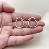 Oro Laminado Small Hoop, Gold Filled Style Diamond Cutting Finish, Tricolor, 02.170.0544.1.20