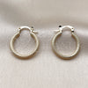 Oro Laminado Small Hoop, Gold Filled Style Matte Finish, Golden Finish, 02.170.0595.20