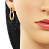 Oro Laminado Small Hoop, Gold Filled Style Matte Finish, Golden Finish, 02.170.0596.20