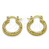Oro Laminado Small Hoop, Gold Filled Style Matte Finish, Golden Finish, 02.170.0596.20