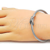 Stainless Steel Individual Bangle, Infinite Design, Polished, Steel Finish, 07.138.0019 (04 MM Thickness, One size fits all)