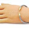 Stainless Steel Individual Bangle, Polished, Two Tone, 07.138.0025.1