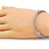 Stainless Steel Individual Bangle, Infinite and Twist Design, Polished, Steel Finish, 07.138.0026 (04 MM Thickness, One size fits all)