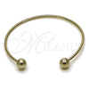 Stainless Steel Individual Bangle, Ball Design, Polished, Steel Finish, 07.138.0031 (02 MM Thickness, One size fits all)