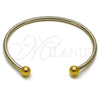 Stainless Steel Individual Bangle, Ball Design, Polished, Two Tone, 07.138.0032 (03 MM Thickness, One size fits all)