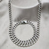 Stainless Steel Necklace and Bracelet, Polished, Steel Finish, 06.63.0311.30
