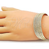 Oro Laminado Individual Bangle, Gold Filled Style Diamond Cutting Finish, Golden Finish, 07.163.0013