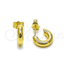 Oro Laminado Small Hoop, Gold Filled Style Polished, Golden Finish, 02.163.0413.15