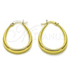 Oro Laminado Small Hoop, Gold Filled Style Hollow Design, Polished, Golden Finish, 02.122.0092.25