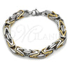 Stainless Steel Fancy Bracelet, Polished, Two Tone, 03.435.0011.2.09