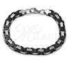 Stainless Steel Fancy Bracelet, Polished, Two Tone, 03.116.0044.2.09