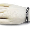 Stainless Steel Fancy Bracelet, Polished, Two Tone, 03.116.0044.2.09 (09 MM Thickness, 9 Inches Length)