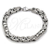 Stainless Steel Fancy Bracelet, Polished, Steel Finish, 03.116.0046.09