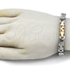 Stainless Steel Fancy Bracelet, Polished, Two Tone, 03.116.0046.2.09