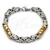 Stainless Steel Fancy Bracelet, Polished, Two Tone, 03.116.0046.2.09