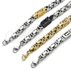 Stainless Steel Fancy Bracelet, Greek Key Design, Polished, Golden Finish, 03.116.0047.2.09 (Thickness, 9 Inches Length)