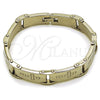 Stainless Steel Solid Bracelet, Cross Design, Polished, Steel Finish, 03.116.0049.09
