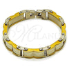 Stainless Steel Solid Bracelet, Polished, Two Tone, 03.116.0053.09