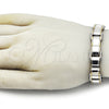 Stainless Steel Solid Bracelet, Polished, Two Tone, 03.116.0053.09 (Thickness, 9 Inches Length)