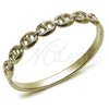 Stainless Steel Individual Bangle, Puff Mariner Design, Polished, Steel Finish, 07.116.0001.04 (Thickness, Size 4 (2.25 Diameter))