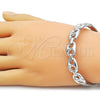Stainless Steel Individual Bangle, Puff Mariner Design, Polished, Steel Finish, 07.116.0002.05 (Thickness, Size 5 (2.50 Diameter))