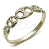 Stainless Steel Individual Bangle, Puff Mariner Design, Polished, Steel Finish, 07.116.0004.05
