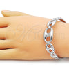 Stainless Steel Individual Bangle, Puff Mariner Design, Polished, Steel Finish, 07.116.0004.05 (18 MM Thickness, Size 5 (2.50 Diameter))