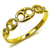 Stainless Steel Individual Bangle, Puff Mariner Design, Polished, Golden Finish, 07.116.0004.1.05