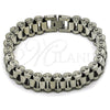 Stainless Steel Fancy Bracelet, Polished, Steel Finish, 03.115.0026.09 (14 MM Thickness, 9 Inches Length)