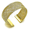 Oro Laminado Individual Bangle, Gold Filled Style Filigree Design, Polished, Golden Finish, 07.331.0002 (25 MM Thickness, One size fits all)