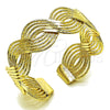 Oro Laminado Individual Bangle, Gold Filled Style Twist Design, Diamond Cutting Finish, Golden Finish, 07.331.0003 (23 MM Thickness, One size fits all)