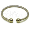 Stainless Steel Individual Bangle, Twist and Ball Design, Polished, Steel Finish, 07.138.0022.2 (04 MM Thickness, One size fits all)