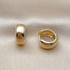Oro Laminado Huggie Hoop, Gold Filled Style Polished, Golden Finish, 02.195.0307.14